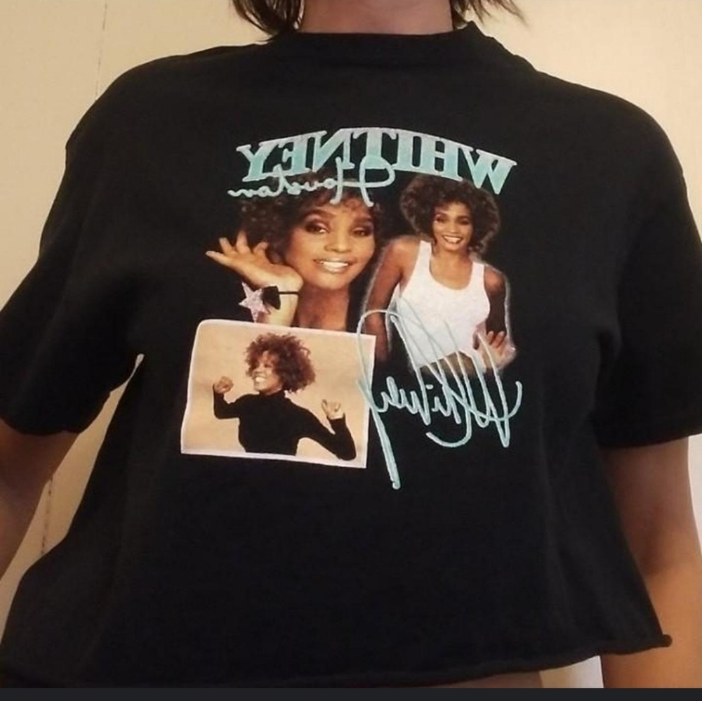 Women's Music Icon Whitney Houston Crop Top Size XL